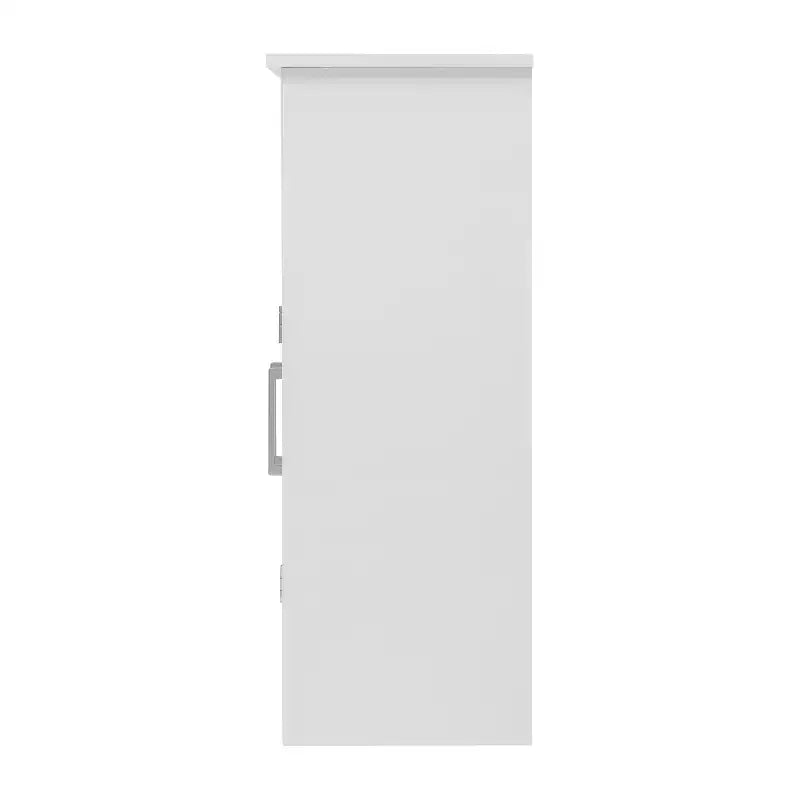 Bathroom Storage Cabinet with Adjustable Cabinet Shelf, Upper Open Shelf, and Magnetic Closure Doors