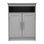 Meuble de rangement de salle de bain avec étagère intérieure réglable, étagère supérieure ouverte et portes à fermeture magnétique