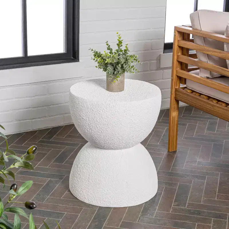 18 Mid-Century Modern Drum Indoor/Outdoor Accent Table