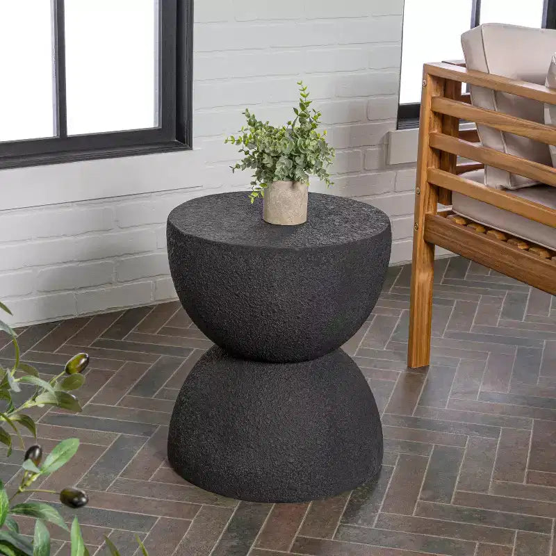 18 Mid-Century Modern Drum Indoor/Outdoor Accent Table
