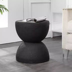 Table d'appoint d'intérieur/extérieur tambour de 18 po de style moderne du milieu du siècle