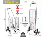 Chariot de courses pliable léger compact avec roues pour escaliers