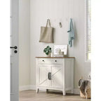 Buffet, Armoire de Rangement avec Tiroir et Portes, Étagère Réglable en Hauteur