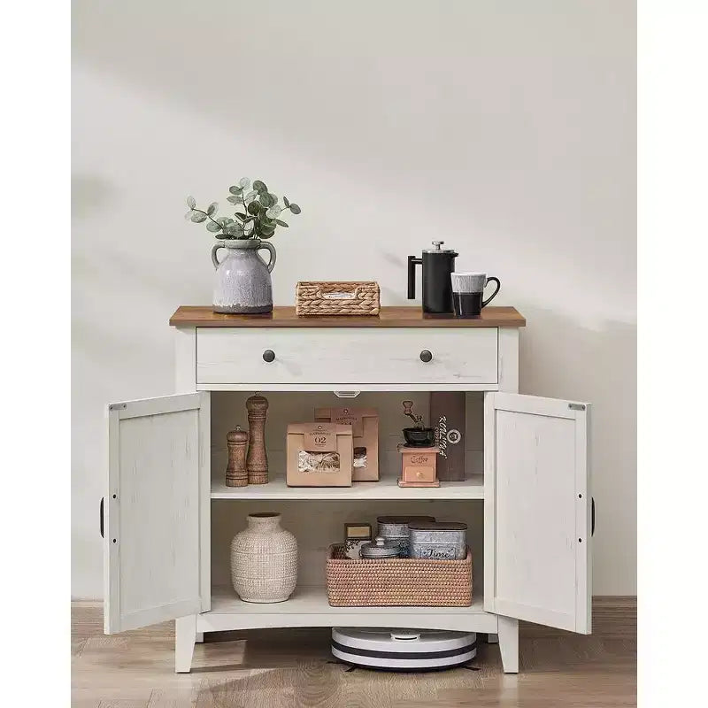 Buffet Cabinet, Sideboard Cabinet with Storage and Drawer, with Doors, Height Adjustable Shelf
