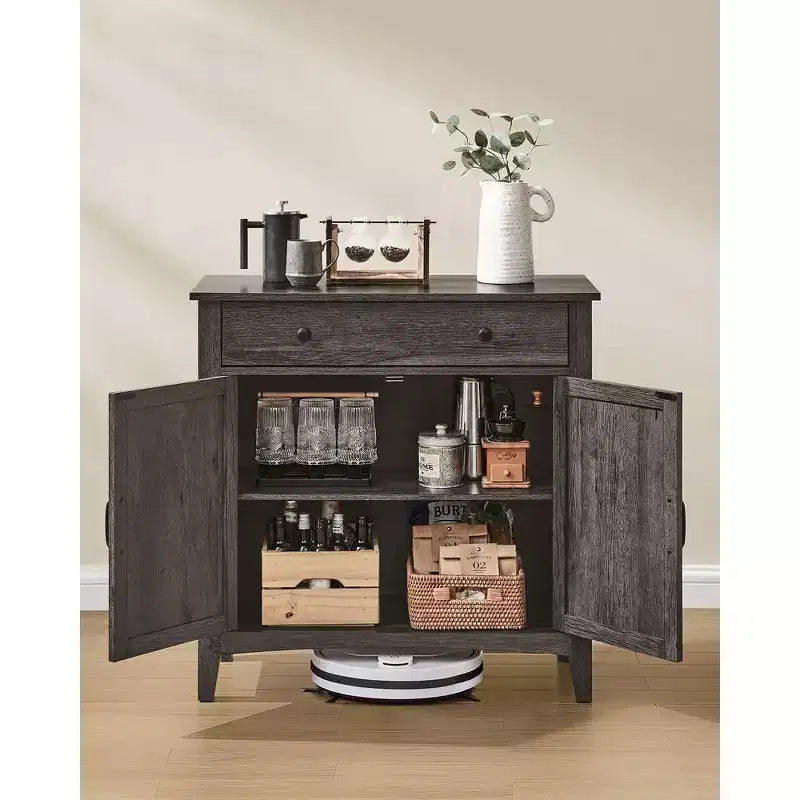 Buffet Cabinet, Sideboard Cabinet with Storage and Drawer, with Doors, Height Adjustable Shelf