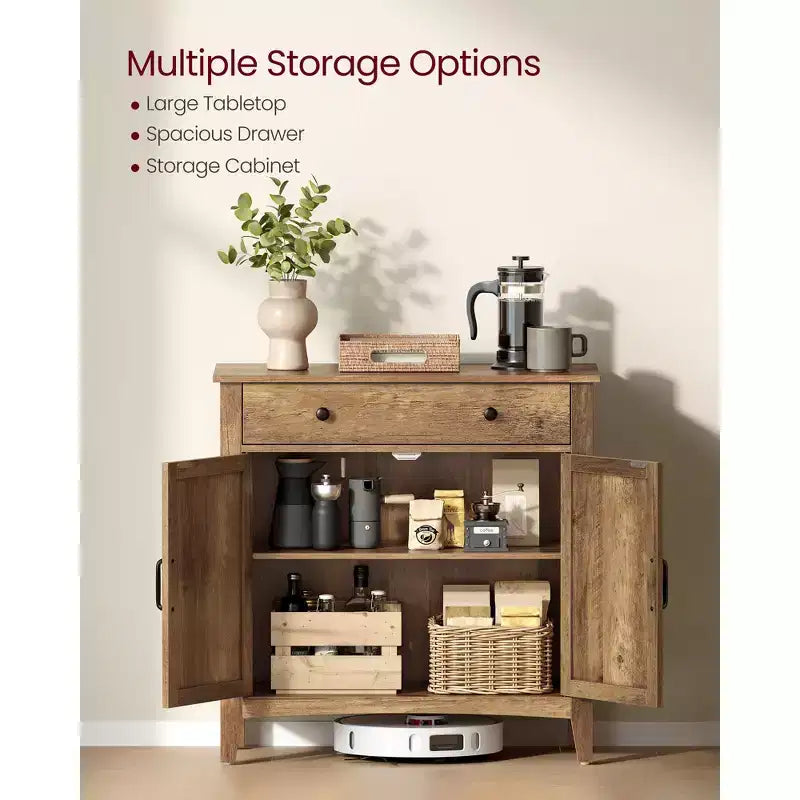 Buffet Cabinet, Sideboard Cabinet with Storage and Drawer, with Doors, Height Adjustable Shelf