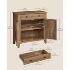 Buffet, Armoire de Rangement avec Tiroir et Portes, Étagère Réglable en Hauteur