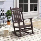 Ensemble de 3 chaises à bascule de véranda avec table d'appoint ronde WestinTrends