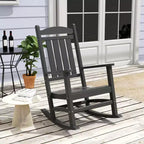 Ensemble de 3 chaises à bascule de véranda avec table d'appoint ronde WestinTrends