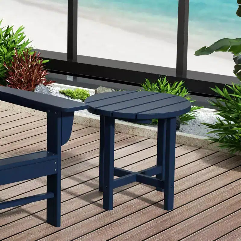 Ensemble de 3 chaises à bascule de véranda avec table d'appoint ronde WestinTrends