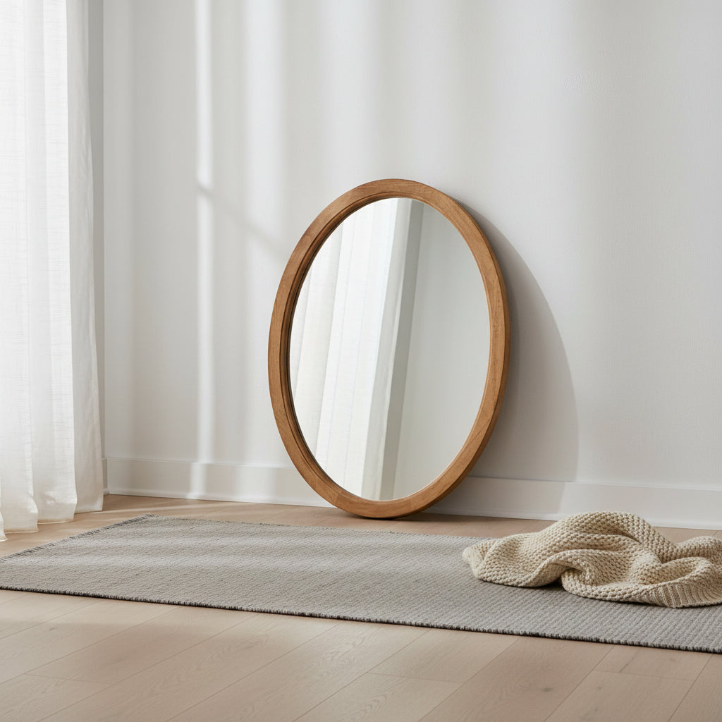 Kate & Laurel All Things Decor 18x24 Hogan Oval Framed Wall Mirror