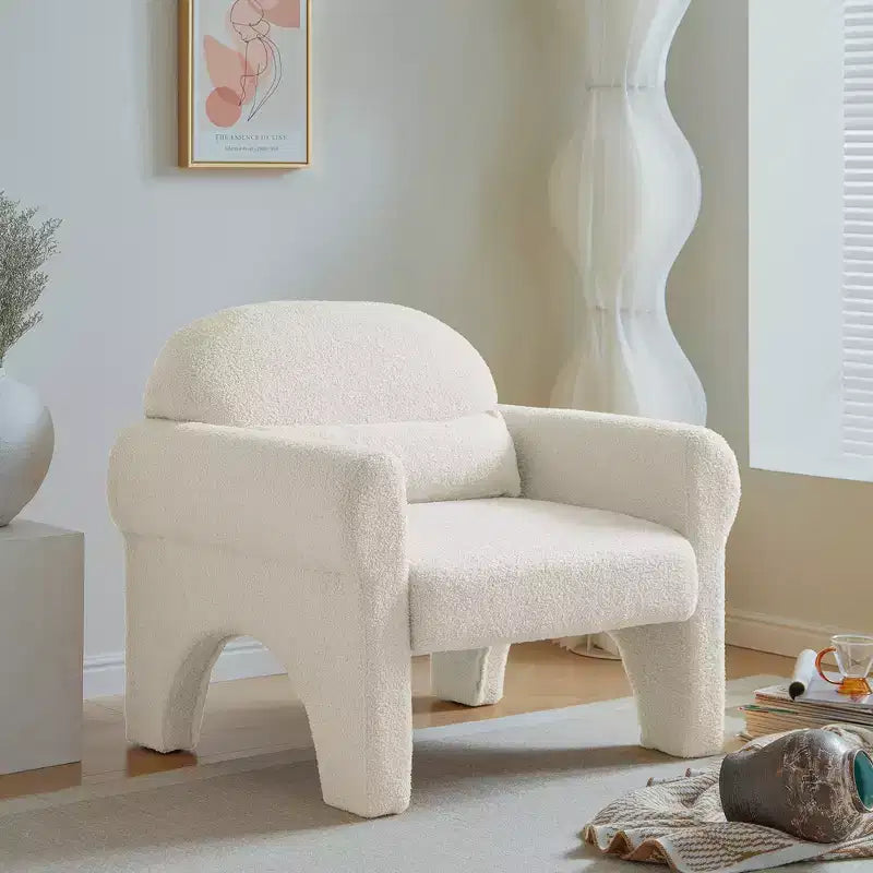 Modern Boucle Upholstered 2 Piece Set/Loveseat/1 Seat Sofa Couches with Armrests, and Tufted Legs 4A - ModernLuxe
