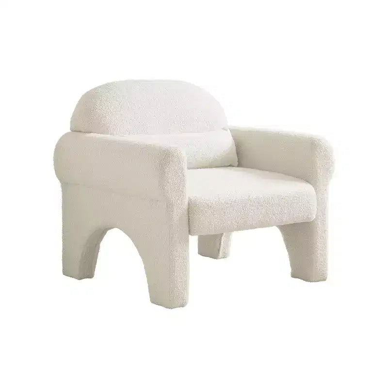 Ensemble rembourré Boucle moderne 2 pièces/Causeuse/Canapés 1 place avec accoudoirs et pieds touffetés 4A - ModernLuxe