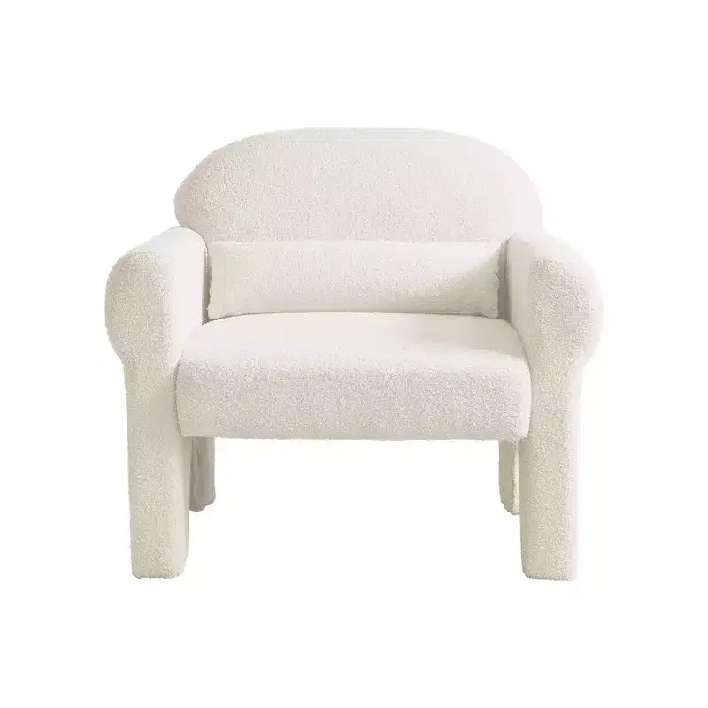 Ensemble rembourré Boucle moderne 2 pièces/Causeuse/Canapés 1 place avec accoudoirs et pieds touffetés 4A - ModernLuxe