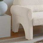 Ensemble rembourré Boucle moderne 2 pièces/Causeuse/Canapés 1 place avec accoudoirs et pieds touffetés 4A - ModernLuxe
