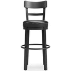 Tabouret de bar décontracté, hauteur bar, noir