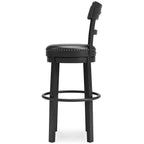 Tabouret de bar décontracté, hauteur bar, noir