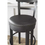 Tabouret de bar décontracté, hauteur bar, noir
