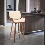 Tabouret de bar pivotant en similicuir et bois de 30 po