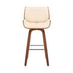 Tabouret de bar pivotant en similicuir et bois de 30 po