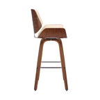 Tabouret de bar pivotant en similicuir et bois de 30 po