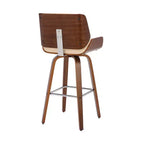 Tabouret de bar pivotant en similicuir et bois de 30 po