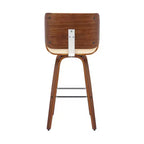 Tabouret de bar pivotant en similicuir et bois de 30 po