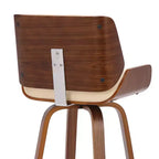 Tabouret de bar pivotant en similicuir et bois de 30 po