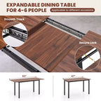Costway Ensemble table à manger 3 pièces pour 4 à 6 personnes Table de cuisine de 160 cm avec 2 bancs Cadre en métal Noir/Noyer
