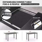 Costway Ensemble table à manger 3 pièces pour 4 à 6 personnes Table de cuisine de 160 cm avec 2 bancs Cadre en métal Noir/Noyer