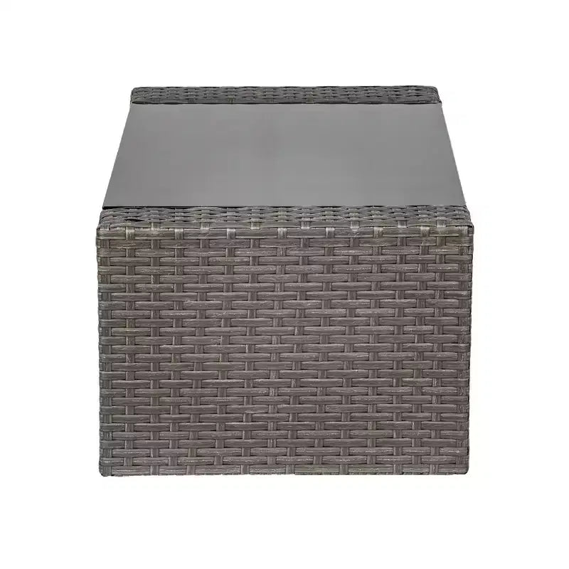 Ensemble de canapé de conversation en rotin tressé d'extérieur 4 pièces avec table basse WestinTrends