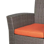 Ensemble de canapé de conversation en rotin tressé d'extérieur 4 pièces avec table basse WestinTrends