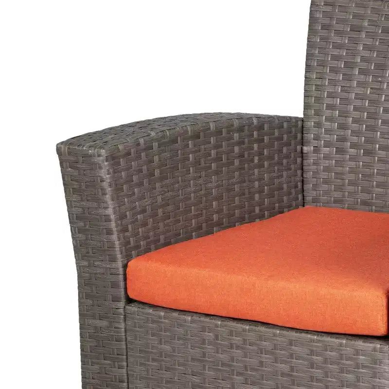 Ensemble de canapé de conversation en rotin tressé d'extérieur 4 pièces avec table basse WestinTrends