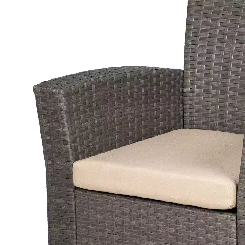 Ensemble de canapé de conversation en rotin tressé d'extérieur 4 pièces avec table basse WestinTrends
