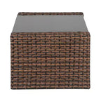 Ensemble de canapé de conversation en rotin tressé d'extérieur 4 pièces avec table basse WestinTrends