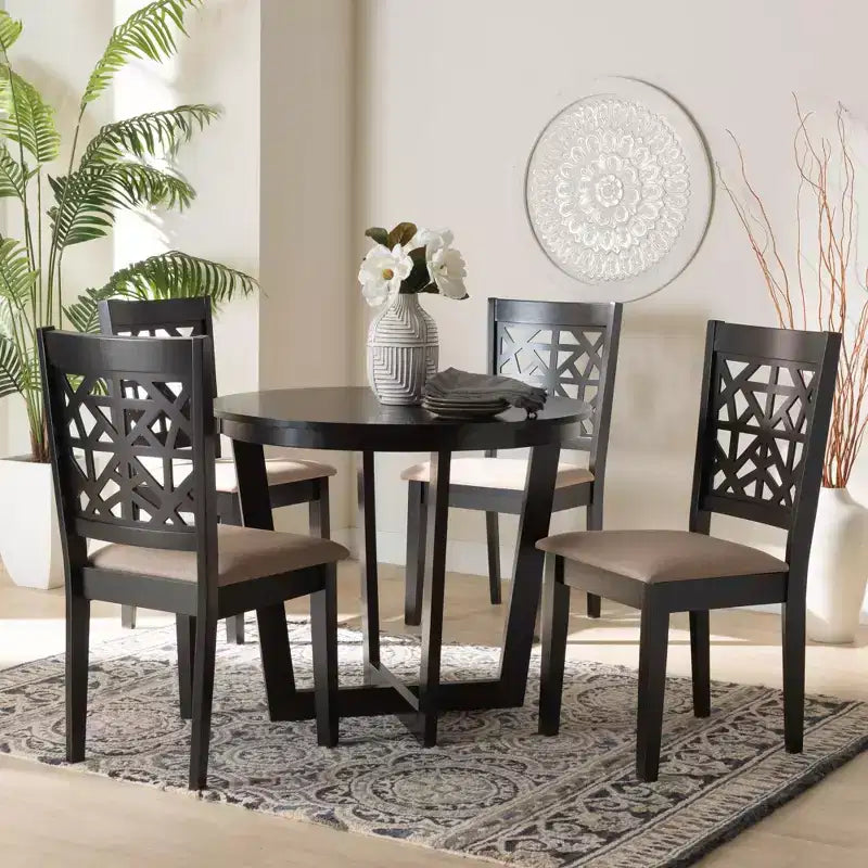Baxton Studio Jamie Moden Wood 5-Piece Dining Set