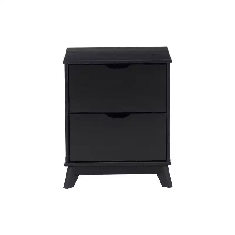 Lit plateforme jumeau et table de chevet Powell Pensy