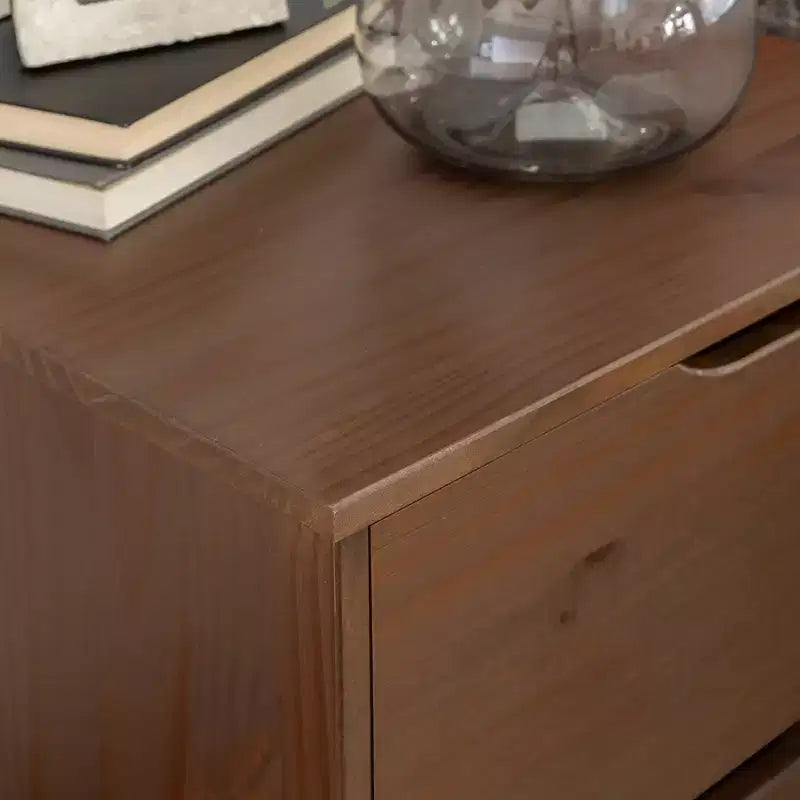 Lit plateforme jumeau et table de chevet Powell Pensy