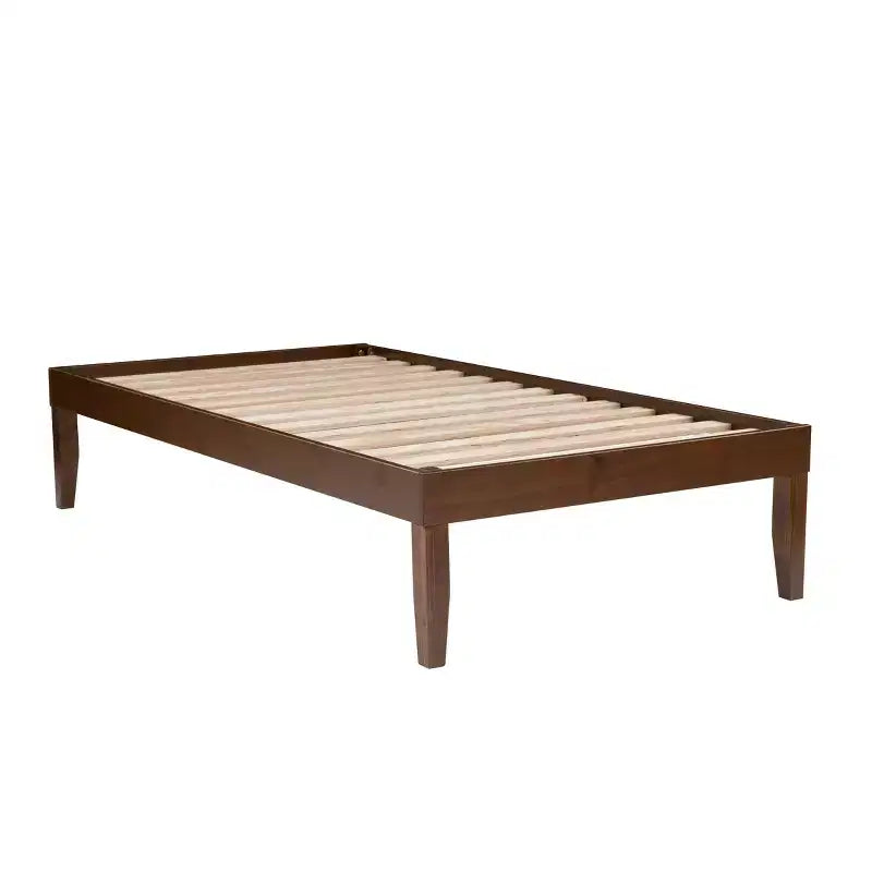 Lit plateforme jumeau et table de chevet Powell Pensy