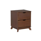 Lit plateforme jumeau et table de chevet Powell Pensy