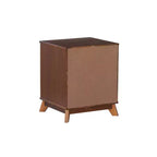 Lit plateforme jumeau et table de chevet Powell Pensy
