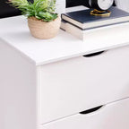 Lit plateforme jumeau et table de chevet Powell Pensy