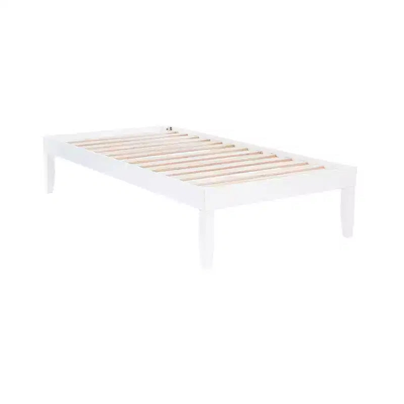 Lit plateforme jumeau et table de chevet Powell Pensy