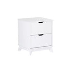 Lit plateforme jumeau et table de chevet Powell Pensy