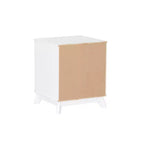 Lit plateforme jumeau et table de chevet Powell Pensy