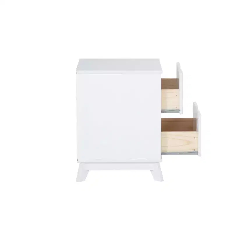 Lit plateforme jumeau et table de chevet Powell Pensy