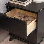 Lit plateforme jumeau et table de chevet Powell Pensy