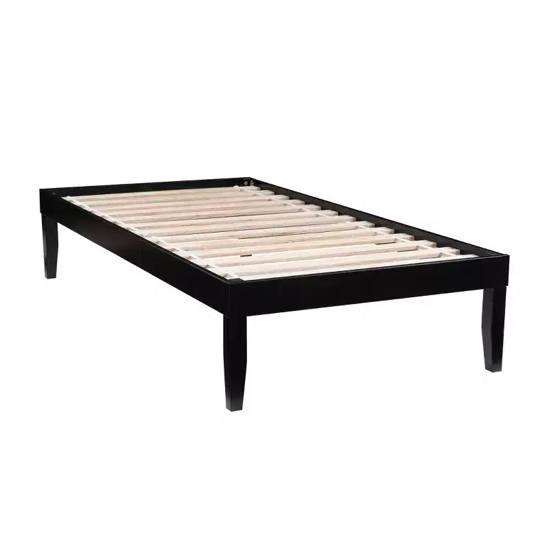 Lit plateforme jumeau et table de chevet Powell Pensy