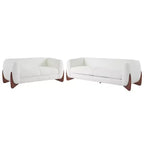 Christopher Knight Home Emma Ensemble de canapés 2 pièces en bouclette pour salon, beige