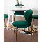 Ensemble de salle à manger contemporain 3 pièces Amoa de Roundhill Furniture, table ronde blanche avec 2 chaises